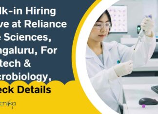 MSc Biotech & Microbiology Job Vacancies at Reliance Life Sciences