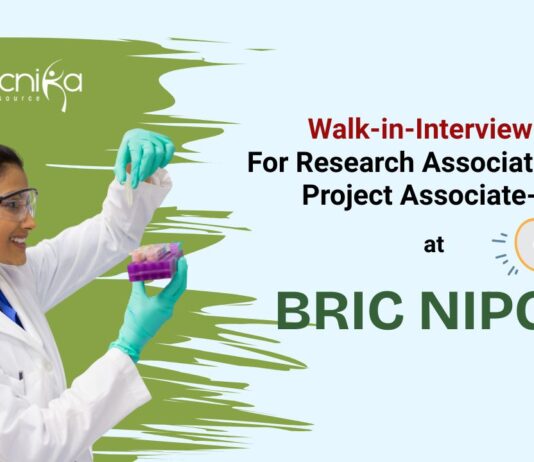 Walk-in-Interview For Research Associate- I & Project Associate-I BRIC NIPGR at