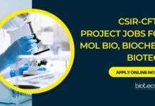 Mol Bio Project Vacancies Latest at CSIR-CFTRI