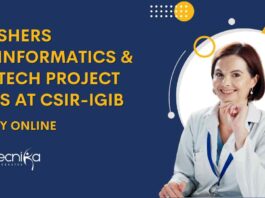 Freshers Bioinformatics & Biotech Project Jobs