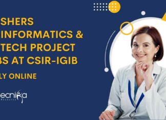 Freshers Bioinformatics & Biotech Project Jobs