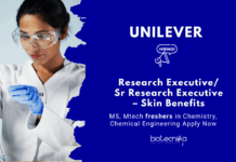  R&D Jobs at Unilever | Apply Now for Research Executive Role | MS/MTech Freshers Jobs