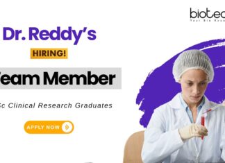 Clinical Research Jobs at Dr. Reddy's Laboratories MSc Graduates Apply Now for the Team Member Role