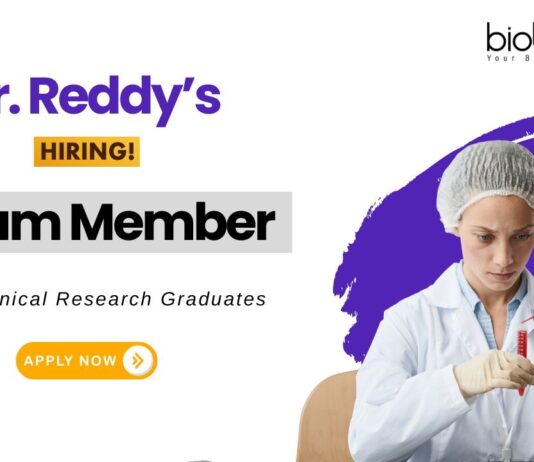 Clinical Research Jobs at Dr. Reddy's Laboratories MSc Graduates Apply Now for the Team Member Role