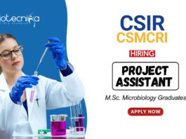 Copy of Biotechnology Jobs at CSMCRI MSc Graduates Apply Now for the Project Associate Position
