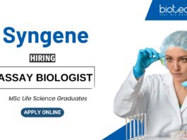 Life Science Jobs at Syngene | MSc Graduates Apply Now for the Assay Biologist Role