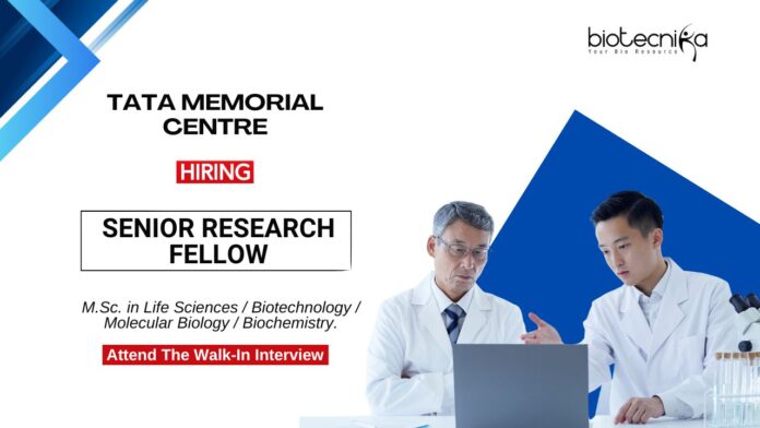 Copy of Walk-In Interview for Project Research Scientist Position at Tata Memorial Centre