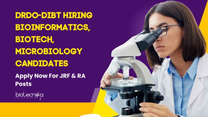 MSc Bioinformatics Govt Jobs at DRDO-DIBT