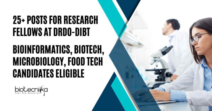 Govt MSc Bioinformatics Job Openings at DRDO-DIBT