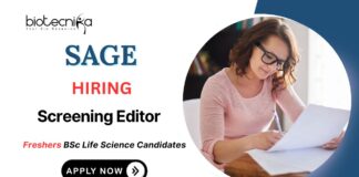 Editorial Management Job at Sage Freshers Life Science Candidates Apply Now