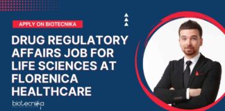 Drug Regulatory Affairs Job For Life Sciences