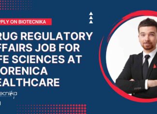 Drug Regulatory Affairs Job For Life Sciences