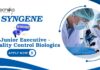 Entry-Level Jobs at Syngene | Apply Now For The Junior Executive - Quality Control Biologics Role