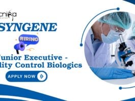 Entry-Level Jobs at Syngene | Apply Now For The Junior Executive - Quality Control Biologics Role