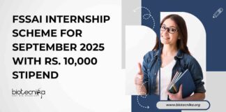 FSSAI Internship Applications Sept 2025
