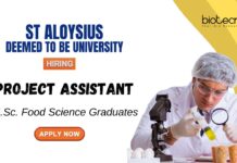 Food Science Jobs at St Aloysius College MSc Graduates Apply Now for the Project Assistant Position