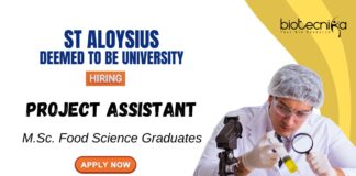 Food Science Jobs at St Aloysius College MSc Graduates Apply Now for the Project Assistant Position