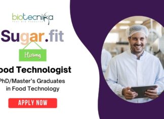 Food Technologist Job at Sugar.Fit in Bangalore | PhD/MSc Graduates Apply