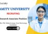 Food Technology Jobs at Amity Apply Now for Research Associate Position