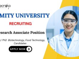 Food Technology Jobs at Amity Apply Now for Research Associate Position