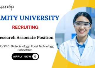 Food Technology Jobs at Amity Apply Now for Research Associate Position