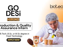 Food Technology Jobs at GO DESi Apply Now for the Production & Quality Assurance Intern Position (1)