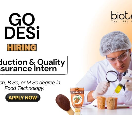 Food Technology Jobs at GO DESi Apply Now for the Production & Quality Assurance Intern Position (1)