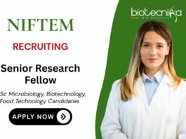 Food Technology Jobs at NIFTEM Apply Now for Senior Research Fellow Position