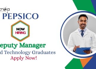 Food Technology Jobs at PepsiCo | Apply Now For The Deputy Manager Role