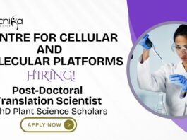 Freshers Job at C-CAMP | Apply Now For The Post-Doctoral Translation Scientist Role