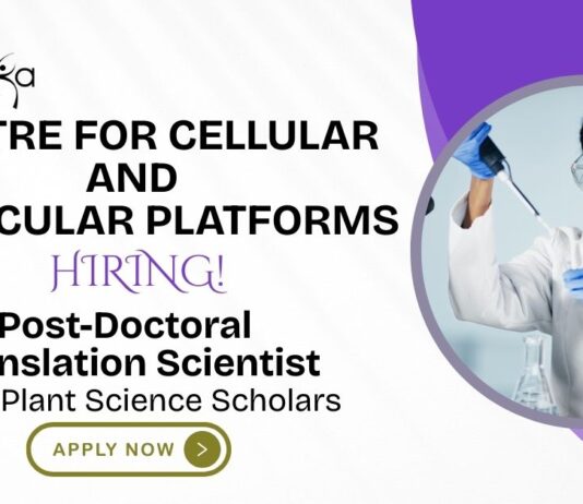 Freshers Job at C-CAMP | Apply Now For The Post-Doctoral Translation Scientist Role