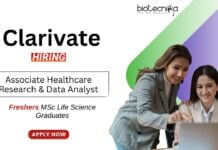 Freshers Job at Clarivate MSc Life Science Graduates Apply Online (2)