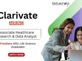 Freshers Job at Clarivate MSc Life Science Graduates Apply Online (2)