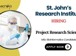 Freshers MSc Bioinformatics Jobs at St John's Research Institute Apply Now 
