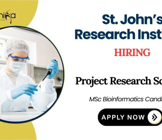 Freshers MSc Bioinformatics Jobs at St John's Research Institute Apply Now 