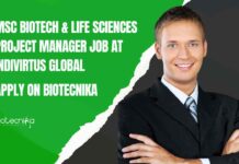 MSc Biotech & Life Sciences Project Manager Job