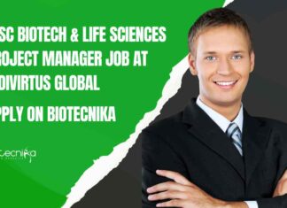 MSc Biotech & Life Sciences Project Manager Job