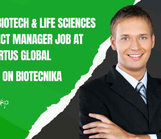 MSc Biotech & Life Sciences Project Manager Job