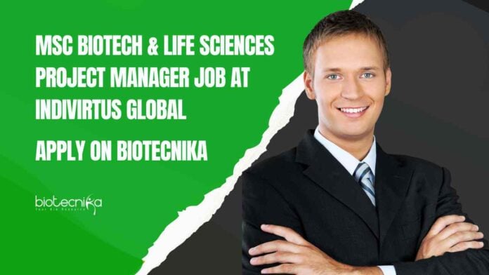 MSc Biotech & Life Sciences Project Manager Job
