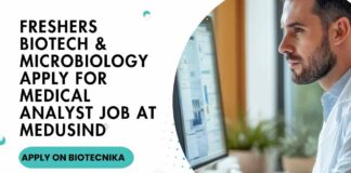 Freshers Biotech & Microbiology Jobs at Medusind