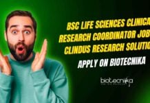 BSc Life Sciences Jobs at Clindus Research Solutions, Apply on Biotecnika