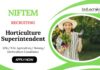 Horticulture Jobs at NIFTEM | Apply Now for Superintendent Position