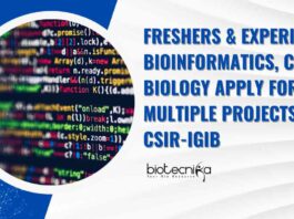 Freshers Bioinformatics & Comp Bio Vacancies at CSIR-IGIB