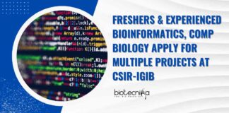 Freshers Bioinformatics & Comp Bio Vacancies at CSIR-IGIB