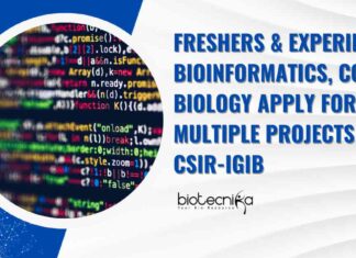 Freshers Bioinformatics & Comp Bio Vacancies at CSIR-IGIB