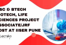MSc & BTech Biotech Jobs