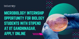 Microbiology Internship IIT Gandhinagar, Apply Online
