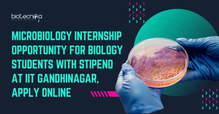 Microbiology Internship IIT Gandhinagar, Apply Online