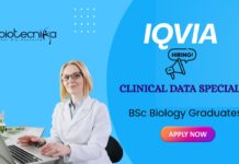 IQVIA Hiring BSc Biology Graduates | Apply for Clinical Data Specialist Role