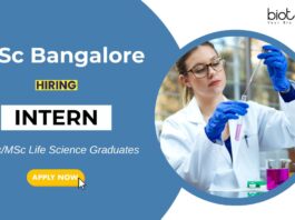 Internship Opportunity at IISc Bangalore Life Science Graduates Apply Now (1)